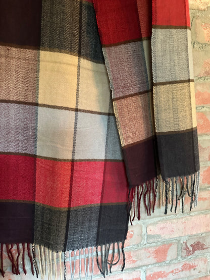 Faux Cashmere | Eggplant, Pale Blue, Brown and More | Scarf