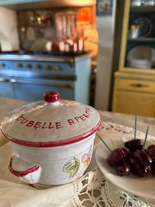 Poubelle Aperitif | Hand Painted Toothpick Tabletop "Trash Can"