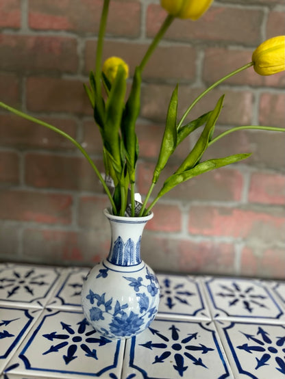 Blue and White Bud Vase | Chinoiserie