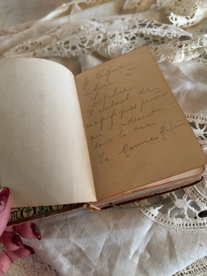 Two Brown Leather Prayer Books 19th and 20th Century | French & Latine