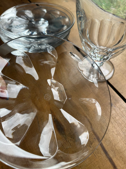 Set of Eight Vintage Baccarat Plates | FRENCH CRYSTAL | Naples Pattern