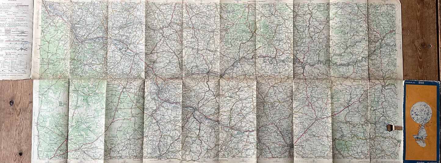 100 Year Old Bordeaux Map | 1920s Michelin Map