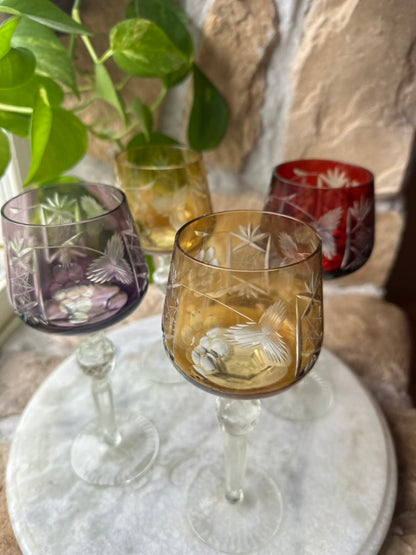 Vintage | Crystal Cut Nachtmen Crystal Goblets