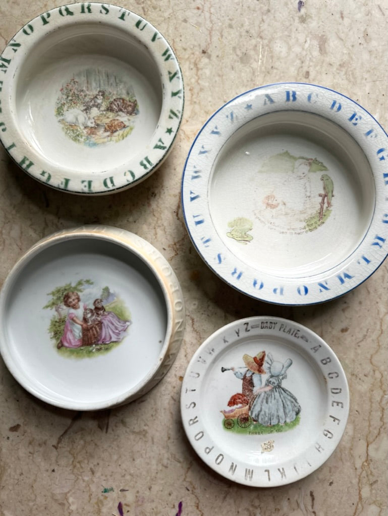 Victorian Childrens Alphabet Dish (1 of four)