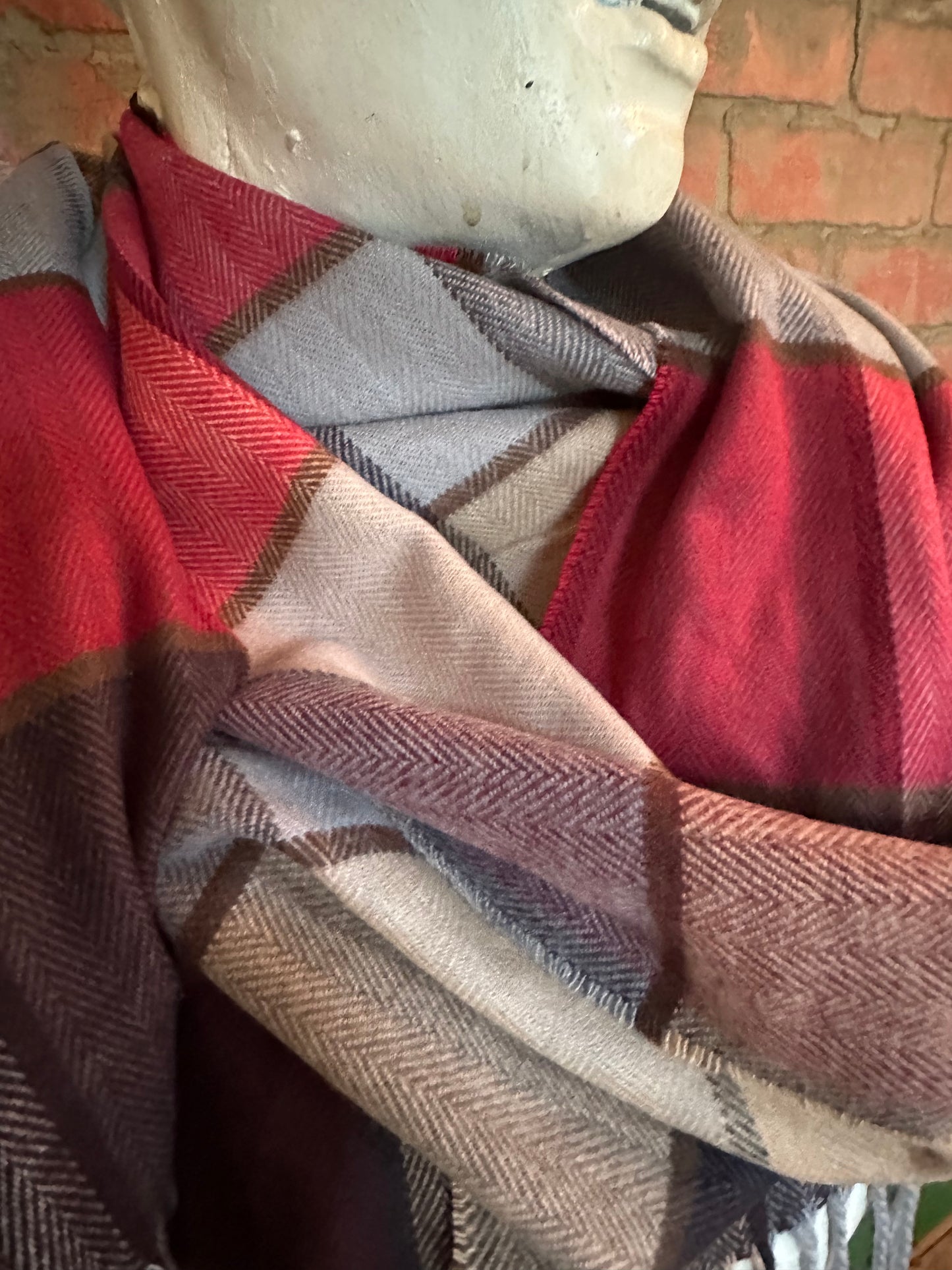 Faux Cashmere | Eggplant, Pale Blue, Brown and More | Scarf