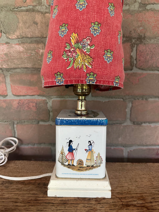 Vintage HB Henriot Quimper Metal Lamp