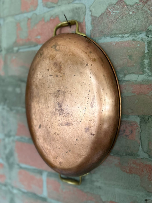 Copper Caserole Dish | Brass Handles | Ready to Use