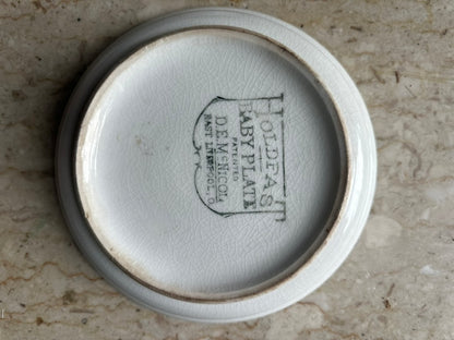 Victorian Children's Dish | Blue letters | EAST LIVERPOOL