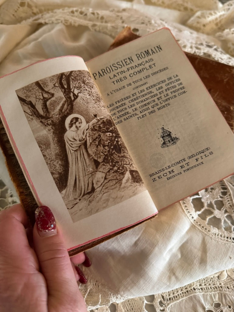 Two Brown Leather Prayer Books 19th and 20th Century | French & Latine