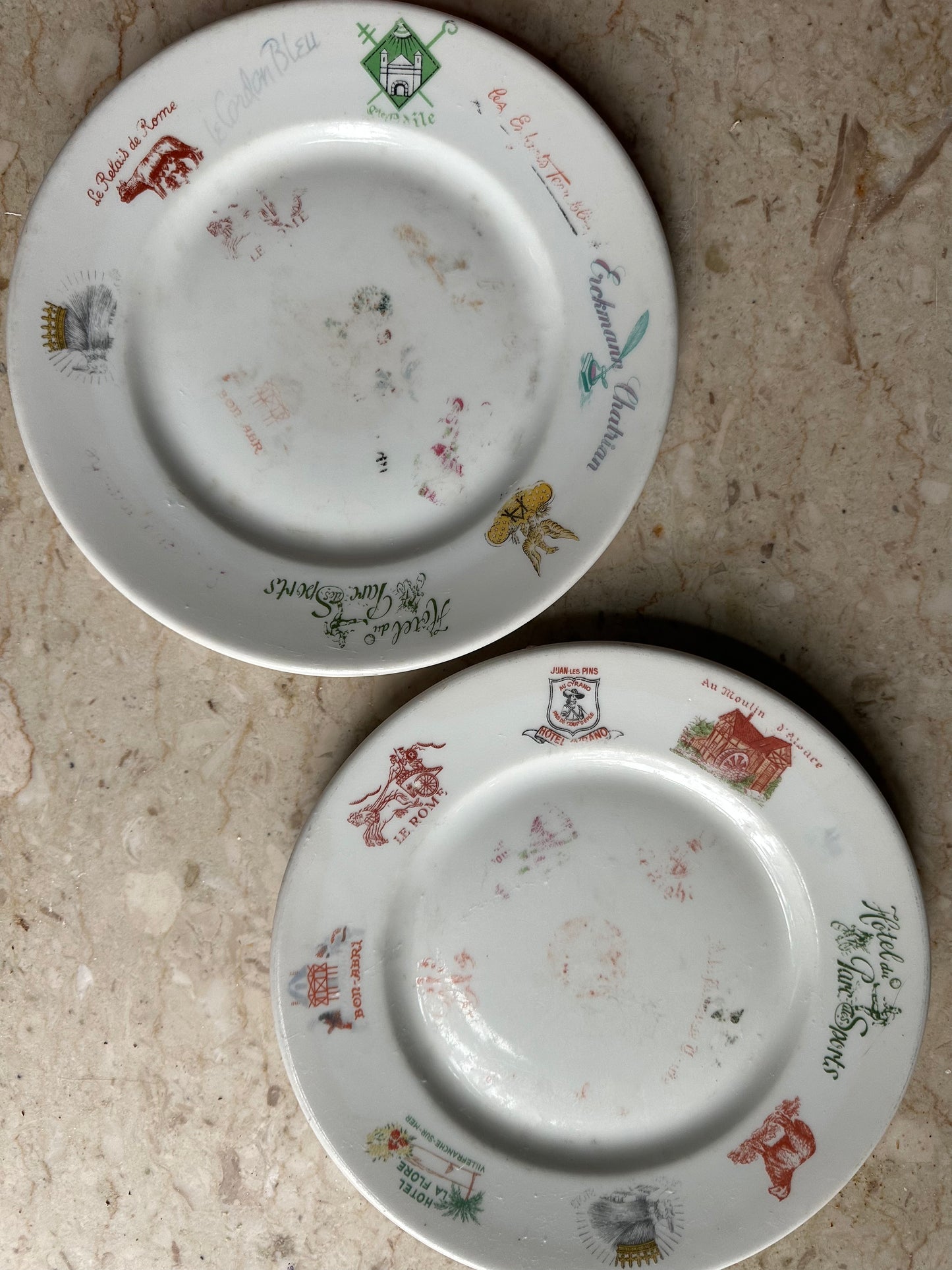 FRENCH Hotel Plates