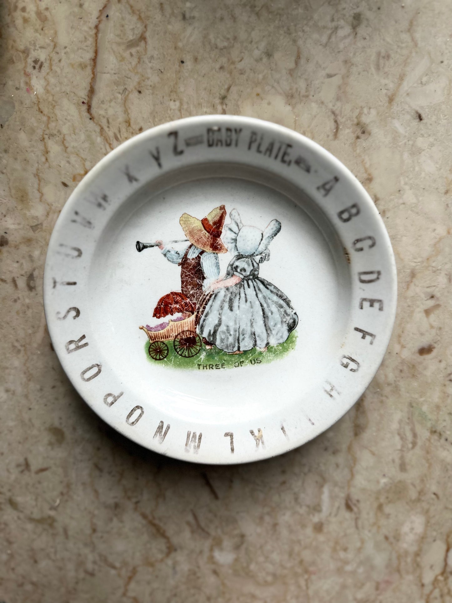 Small Victorian Children's Alphabet Dish