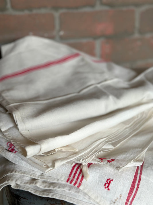 CIRCA 1940 | Set of five Vintage French Tea Towels (6 more available)