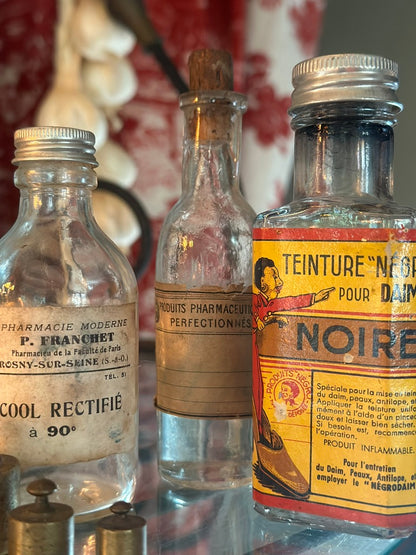 Vintage French Pharmacy Glass Bottles