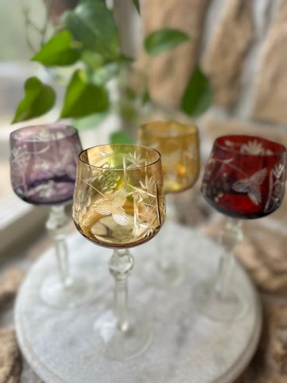 Vintage | Crystal Cut Nachtmen Crystal Goblets