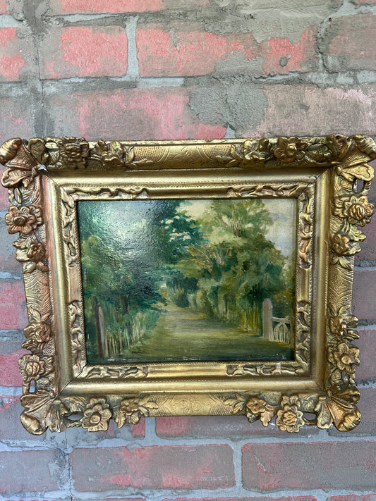 19th Century Oil on Wood, Framed (One of Pair) | FRENCH OIL PAINTING