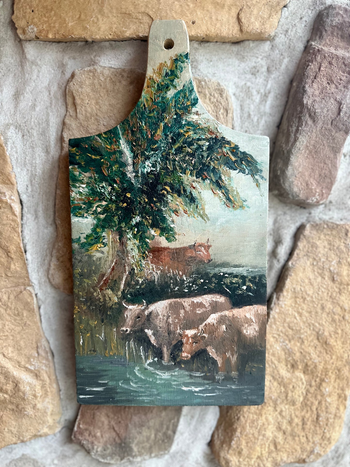 Original Art by Angela | Cows on a Cutting Board