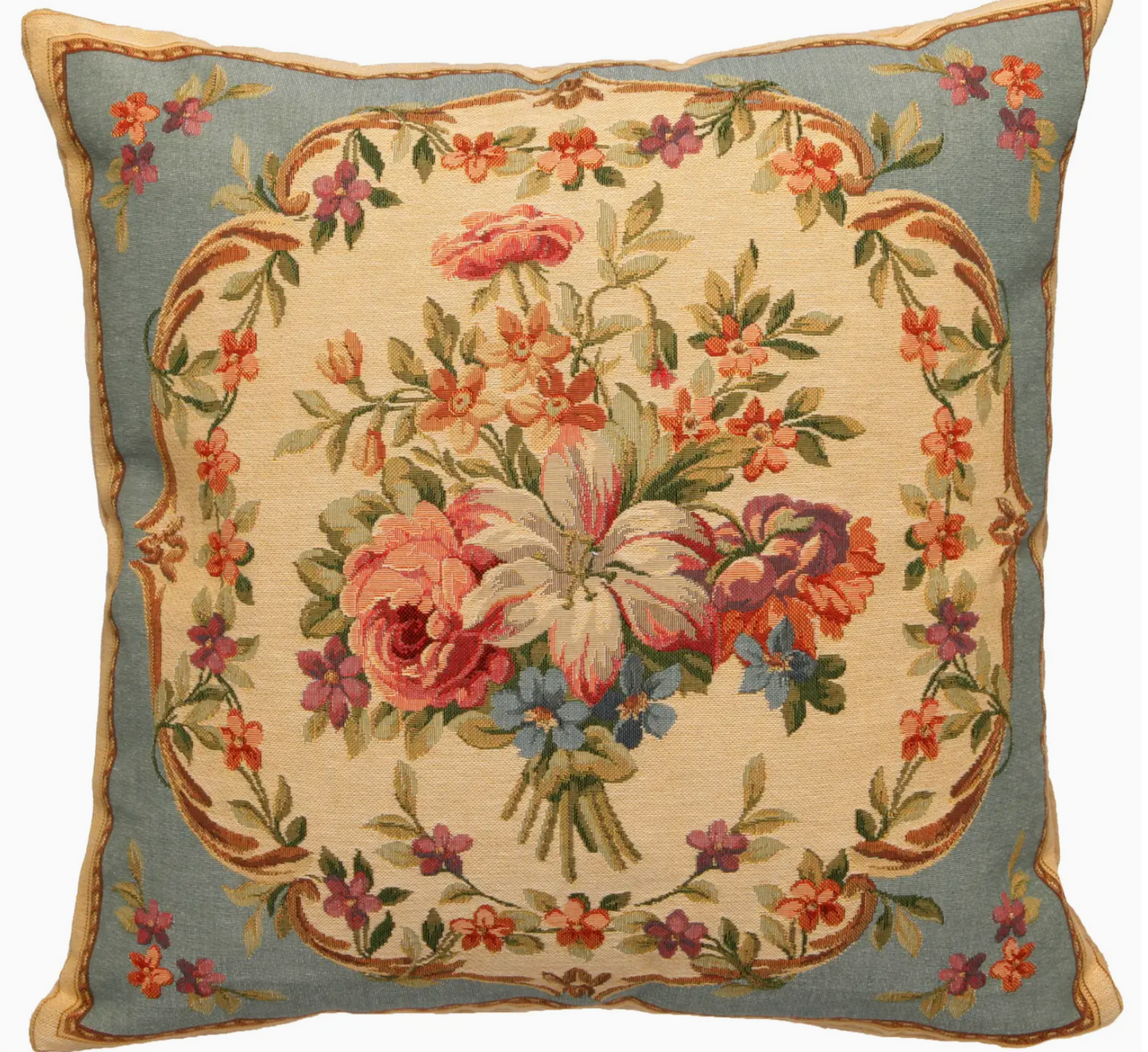 French Country Throw Pillow | Floral Decor