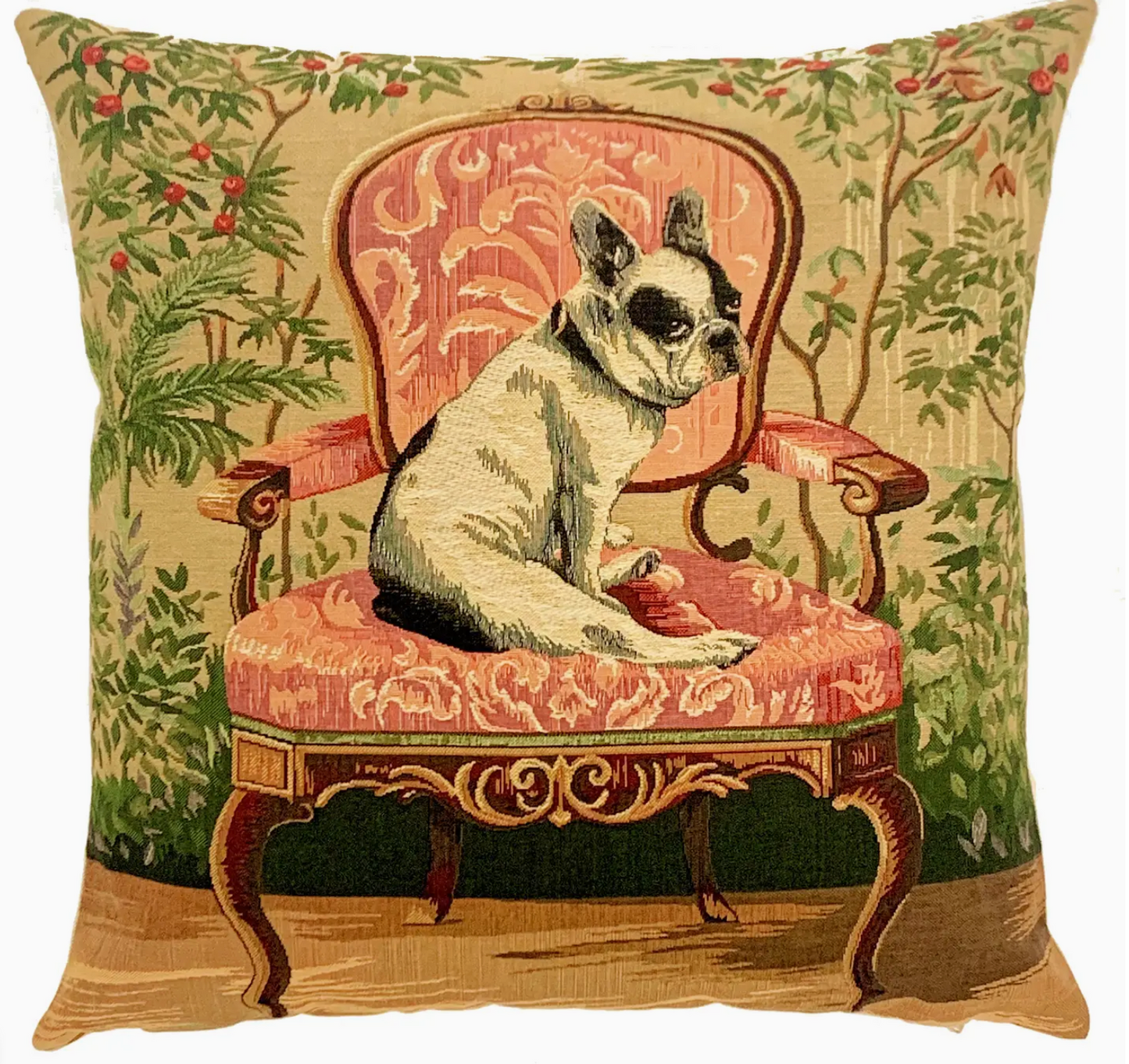 French Country Throw Pillow | French Bull Dog